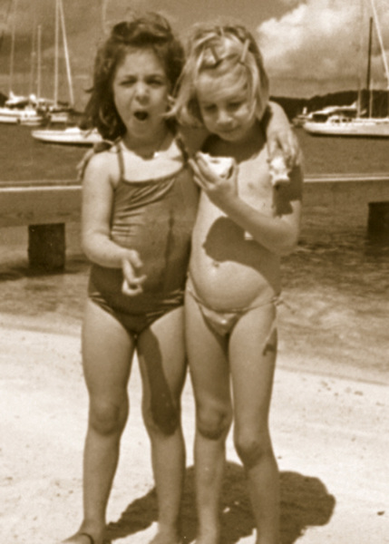 Vintage Kids on the Beach
