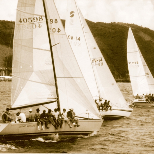 Vintage Sailboats at Bitter End Yacht Club